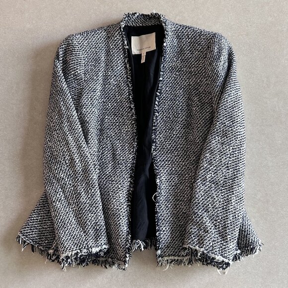 Rebecca Taylor Lurex Tweed Peplum Knit Blazer Jacket ASO Clary Fray - Picture 5 of 15